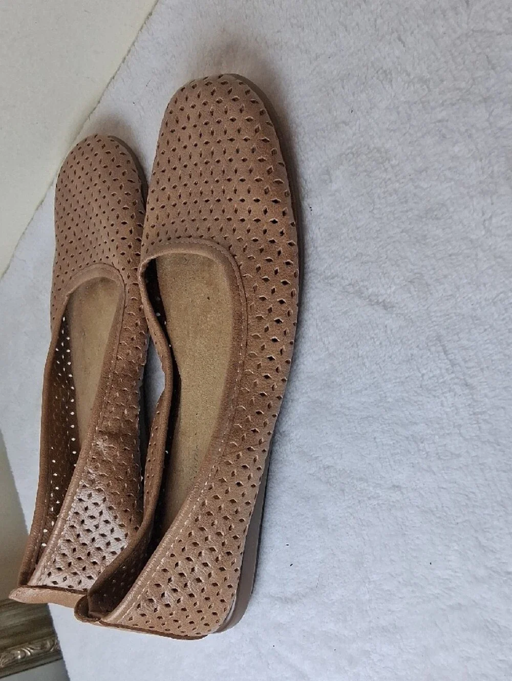 A2 By Aerosoles Perforated Tan Ballet Flats - Women
